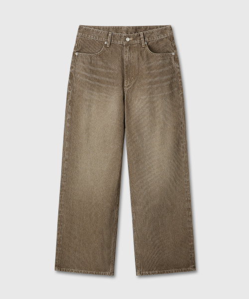 DIVEIN（ダイブイン）の「LOOSED WIDE DENIM PANTS (RIBBED BROWN)（デニムパンツ・メンズ・その他・0/1/2）」の2枚目の写真