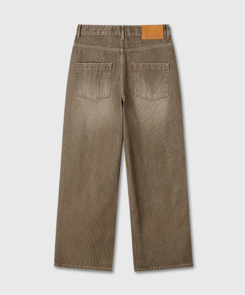 DIVEIN（ダイブイン）の「LOOSED WIDE DENIM PANTS (RIBBED BROWN)（デニムパンツ・メンズ・その他・0/1/2）」の3枚目の写真