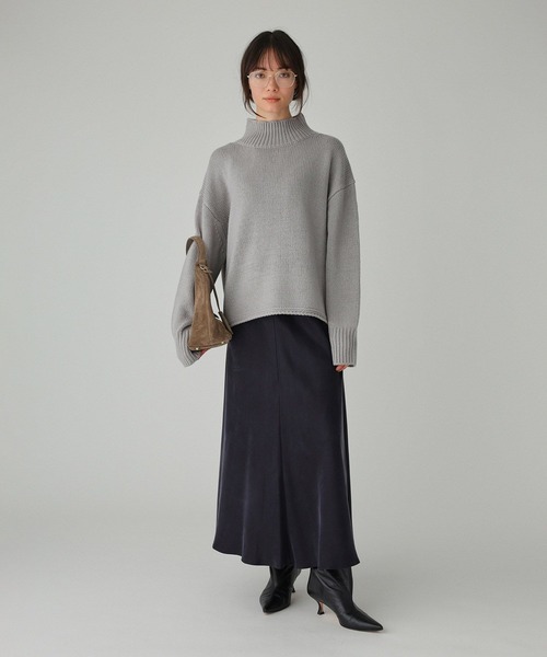 BABYLONE(バビロン)の「キュプラバイヤススカート(スカート・レディース・ネイビー/ブラウン/オフホワイト・38inch/36inch)」の12枚目の写真