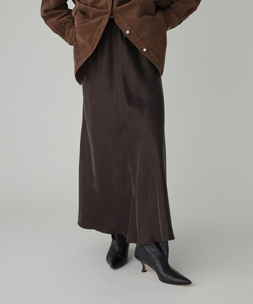 BABYLONE(バビロン)の「キュプラバイヤススカート(スカート・レディース・ネイビー/ブラウン/オフホワイト・38inch/36inch)」の16枚目の写真