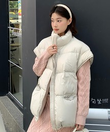 Girly Doll | スタンドカラー中綿ベスト(ダウンベスト)