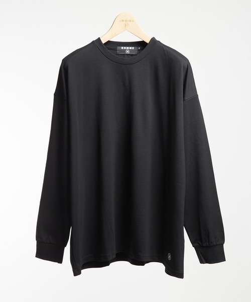 GOMME HOMME(ゴムオム)の「クールポンチ 70巾長袖T(Tシャツ/カットソー・メンズ・ブラック/パープル・MEDIUM)」の1枚目の写真