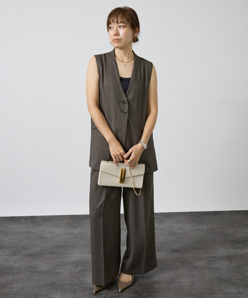 2022年モデル　新品❗️Spick&Span フリンジベスト ジレ リネン 2022年モデル 新品❗️Spick&Span フリンジベスト ジレ リネン