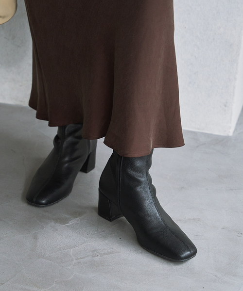 LE TALON（ルタロン）の「《追加3》5cmスクエアフィットショートブーツ（ブーツ・レディース・ブラック系その他/ブラウン・X-LARGE/LARGE/MEDIUM/SMALL/X-SMALL）」の21枚目の写真