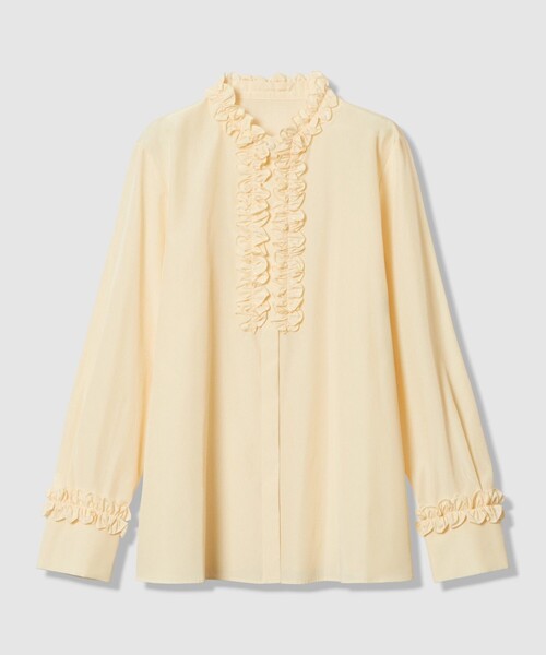 LOULOU WILLOUGHBY(ルルウィルビー)の「【LOULOU WILLOUGHBY】テクニカルギャザーブラウス(シャツ/ブラウス・レディース・ネイビー/ライトベージュ/オフホワイト・2)」の15枚目の写真