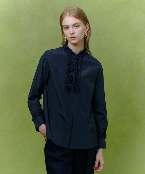 LOULOU WILLOUGHBY(ルルウィルビー)の「【LOULOU WILLOUGHBY】テクニカルギャザーブラウス(シャツ/ブラウス・レディース・ネイビー/ライトベージュ/オフホワイト・2)」の19枚目の写真