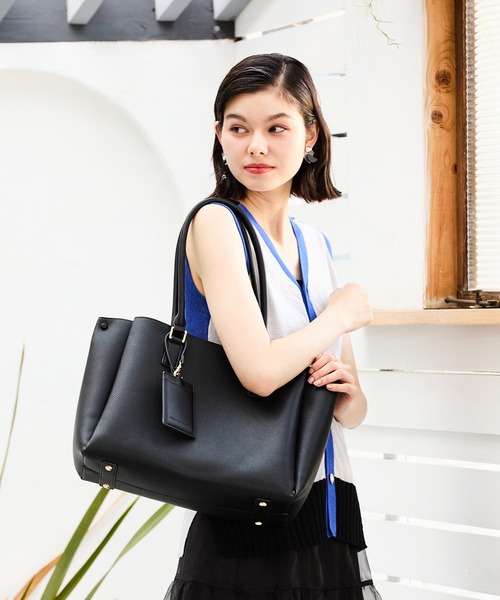 MISCH MASCH（ミッシュマッシュ）の「A4横長 トートバッグ（トートバッグ・レディース・ブラック/ベージュ・ﾌﾘ-）」の19枚目の写真