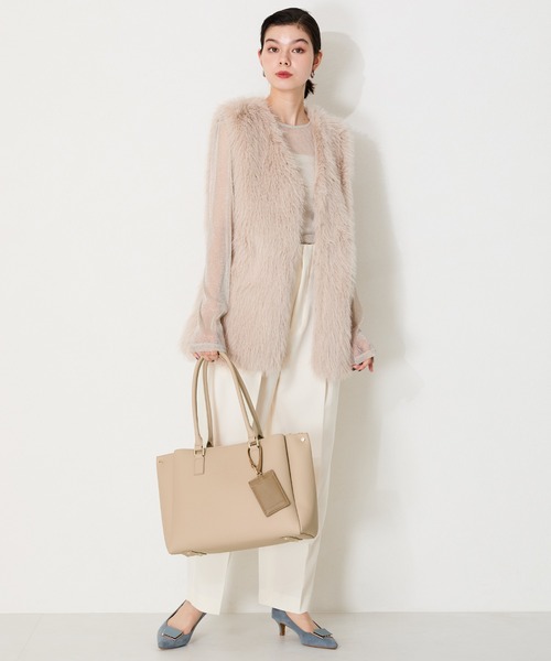 MISCH MASCH（ミッシュマッシュ）の「A4横長 トートバッグ（トートバッグ・レディース・ブラック/ベージュ・ﾌﾘ-）」の7枚目の写真