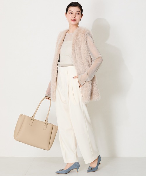 MISCH MASCH（ミッシュマッシュ）の「A4横長 トートバッグ（トートバッグ・レディース・ブラック/ベージュ・ﾌﾘ-）」の9枚目の写真