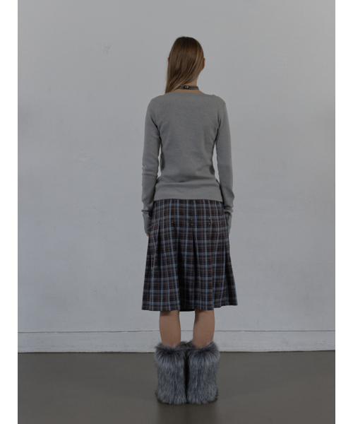 SETUP-EXE(セットアップイーエックスイー)の「STAR BUTTON TOP / MELANGE GRAY(Tシャツ/カットソー・レディース・その他・OS)」の6枚目の写真
