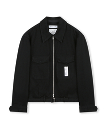 CONE MILL MILITARY ZIP-UP DENIM JACKET BLACK