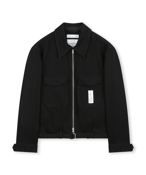 BESLOW(ビースロー)の「CONE MILL MILITARY ZIP-UP DENIM JACKET BLACK(デニムジャケット・メンズ・その他・SMALL/MEDIUM/LARGE/X-LARGE)」の1枚目の写真