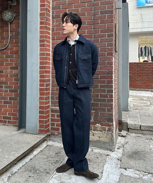 BESLOW(ビースロー)の「CONE MILL MILITARY ZIP-UP DENIM JACKET BLACK(デニムジャケット・メンズ・その他・SMALL/MEDIUM/LARGE/X-LARGE)」の2枚目の写真