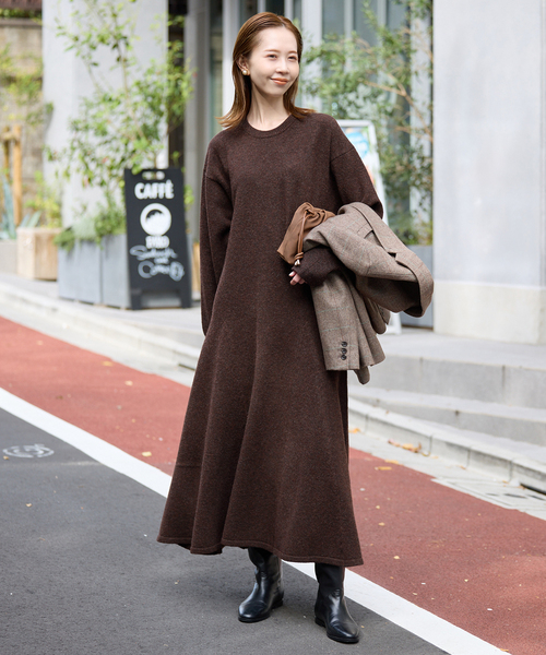 セール】フレアーニットワンピース（ワンピース）｜SLOBE IENA