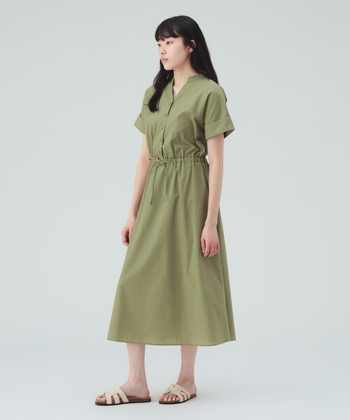 BEAMS HEART（ビームスハート）の「スキッパー ドロスト ワンピース（ワンピース・レディース・グリーン系その他4/サックスブルー/ネイビー・FREE）」の16枚目の写真