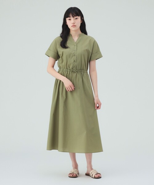 BEAMS HEART（ビームスハート）の「スキッパー ドロスト ワンピース（ワンピース・レディース・グリーン系その他4/サックスブルー/ネイビー・FREE）」の20枚目の写真