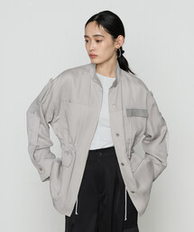 K.T KIYOKO TAKASE（キヨコタカセ）の「〔 Sサイズ 〕 テンセルリネンサテン ミリタリー調シャツブルゾン（ブルゾン）」