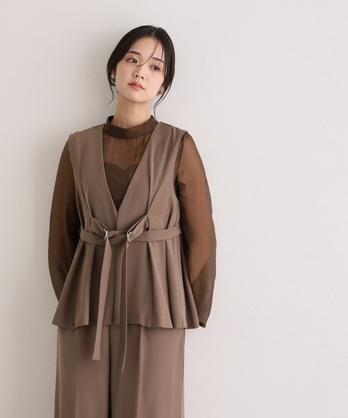 【美品】EASTBOY セレモニー フォーマル セットアップ ブラウン 150 オールインワンフォーマルセットアップセレモニー 入園式 卒園式 母親