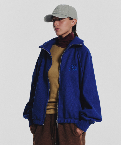 MENASOO(ミナス)の「Waffle Mink Daily Hooded Zip Up_Blue(パーカー・レディース・ブルー・F)」の2枚目の写真