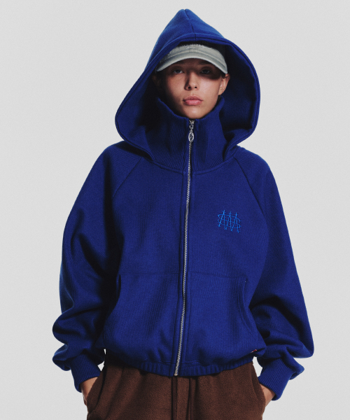 MENASOO(ミナス)の「Waffle Mink Daily Hooded Zip Up_Blue(パーカー・レディース・ブルー・F)」の4枚目の写真