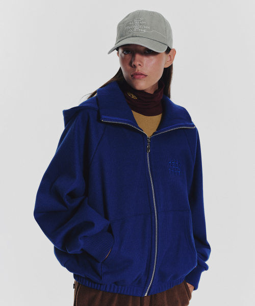 MENASOO(ミナス)の「Waffle Mink Daily Hooded Zip Up_Blue(パーカー・レディース・ブルー・F)」の6枚目の写真