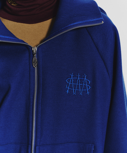 MENASOO(ミナス)の「Waffle Mink Daily Hooded Zip Up_Blue(パーカー・レディース・ブルー・F)」の7枚目の写真