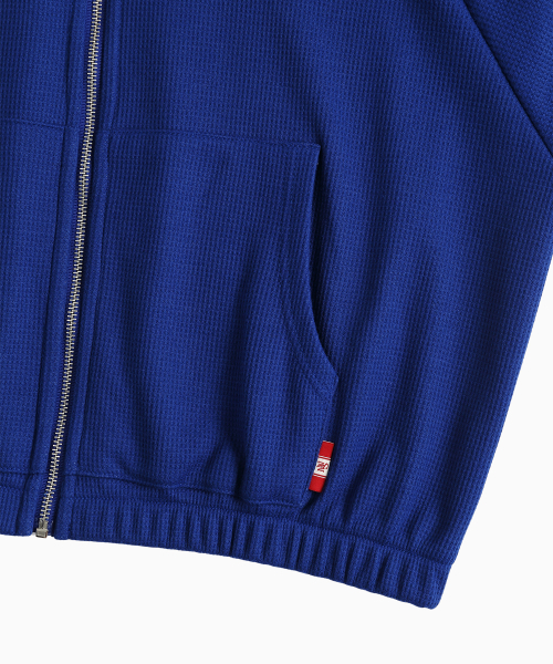 MENASOO(ミナス)の「Waffle Mink Daily Hooded Zip Up_Blue(パーカー・レディース・ブルー・F)」の18枚目の写真