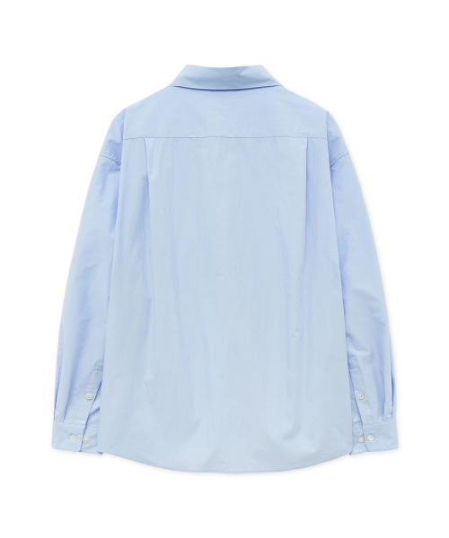 WEST GRAND BOULEVARD(ウエストグランドブルバード)の「クランチオーバーサイズワンポケットシャツSKYBLUE(シャツ/ブラウス・レディース・その他・MEDIUM/LARGE/X-LARGE)」の2枚目の写真