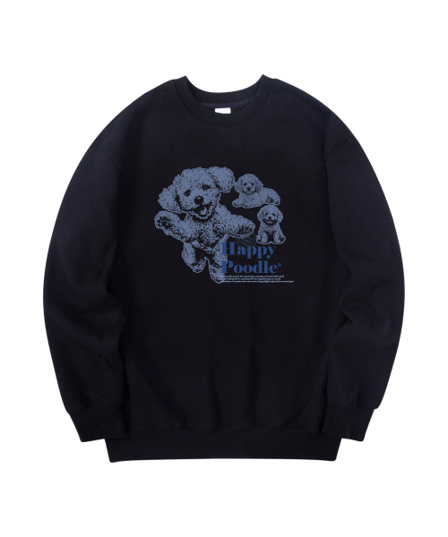 RADINEO(ラディネオ)の「ハッピープードル スウェット ブラック(スウェット・メンズ・その他・LARGE/X-LARGE/MEDIUM)」の1枚目の写真