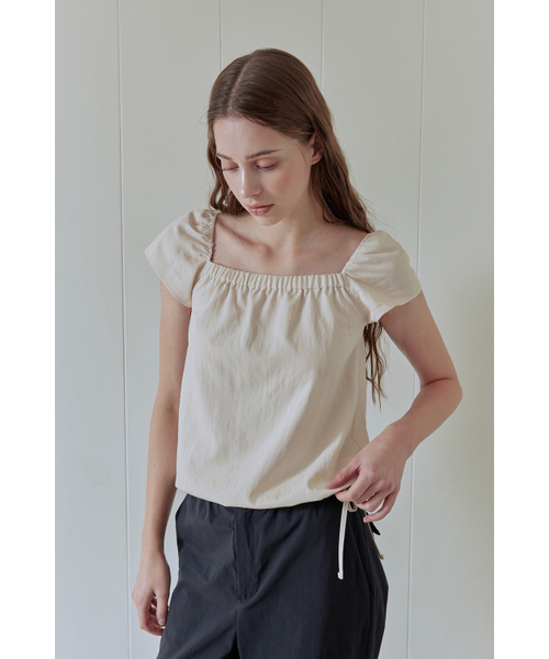 AFTERHOURS(アフターアワーズ)の「RIBBON SHIRRING BLOUSE (ECRU)(シャツ/ブラウス・レディース・その他・FREE)」の4枚目の写真