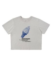 アイスクリームクロップTシャツ(ベージュ)