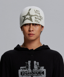 Gotter Gallery（ゴッターギャラリー）の「STUD GUITAR UNCUFFED BEANIE_WHITE（ニットキャップ/ビーニー）」