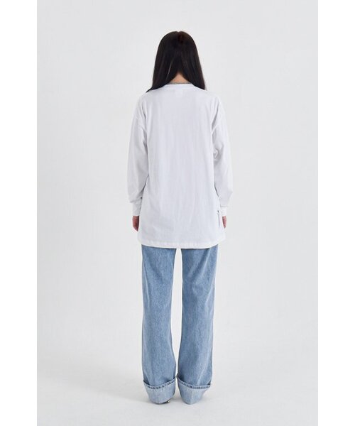 APOSTROPHE COMMA(アポストロフィコンマ)の「ACOロゴ長袖Tシャツ(ホワイト-オレンジ)(Tシャツ/カットソー・レディース・その他・MEDIUM/SMALL/X-LARGE/LARGE)」の5枚目の写真
