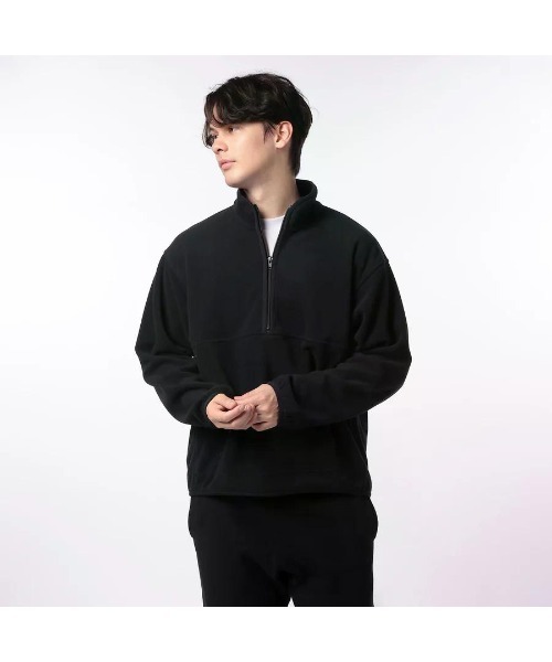 GOAT（ゴート）の「GOAT / DOUBLE PILE FLEECE HALF ZIP P/O（スウェット・メンズ・ブラック/チャコールグレー/ライトグレー/ライトパープル/ミント・S/M/L/XL）」の2枚目の写真