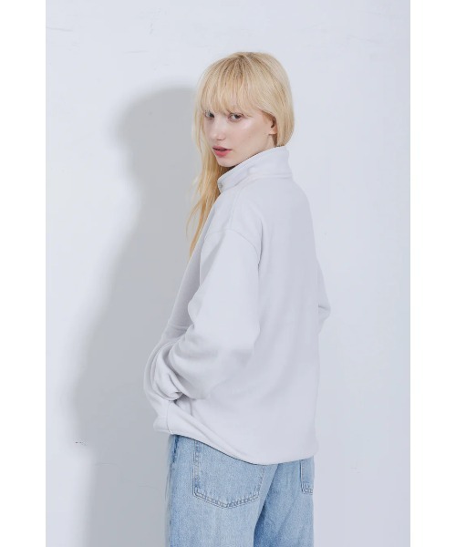 GOAT（ゴート）の「GOAT / DOUBLE PILE FLEECE HALF ZIP P/O（スウェット・メンズ・ブラック/チャコールグレー/ライトグレー/ライトパープル/ミント・S/M/L/XL）」の6枚目の写真