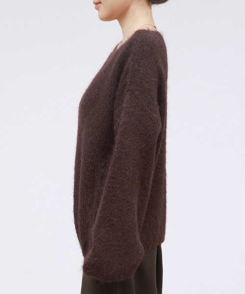 セール】【肩魅せ2WAY】ゆるっと綺麗見せ。長袖 オーバーサイズ モヘア