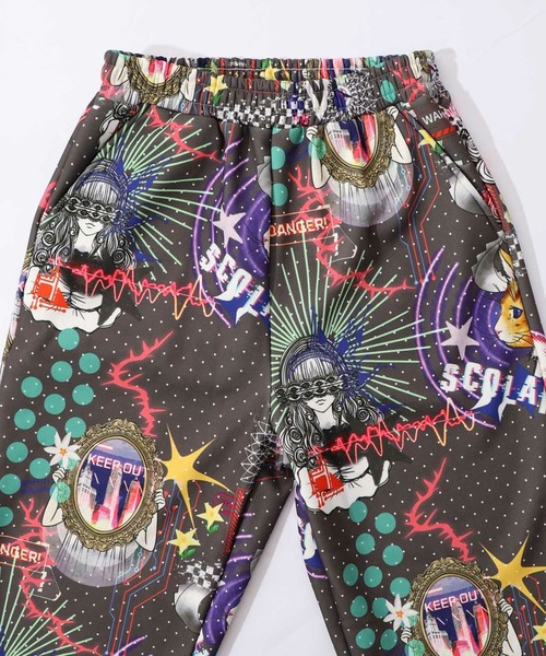 ScoLar（スカラー）の「ScoLar(スカラー) ダークメルヘン風 3柄展開ボンディングパンツ（その他パンツ・レディース・グリーン/チャコールグレー・MEDIUM）」の10枚目の写真