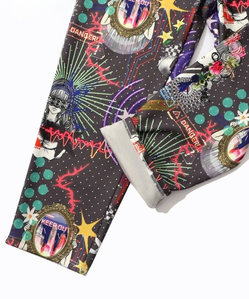 ScoLar（スカラー）の「ScoLar(スカラー) ダークメルヘン風 3柄展開ボンディングパンツ（その他パンツ・レディース・グリーン/チャコールグレー・MEDIUM）」の12枚目の写真