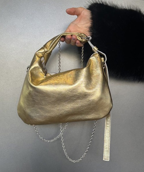 Scrap Book(スクラップブック)の「【POMTATA】LUM 2WAY POUCH(ショルダーバッグ・レディース・シルバー/ゴールド・FREE)」の1枚目の写真