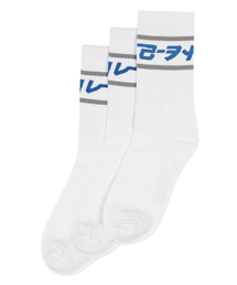 replaycontainer（リプレイコンテナ）の「[3PACK] gray line socks (white)（ソックス/靴下）」