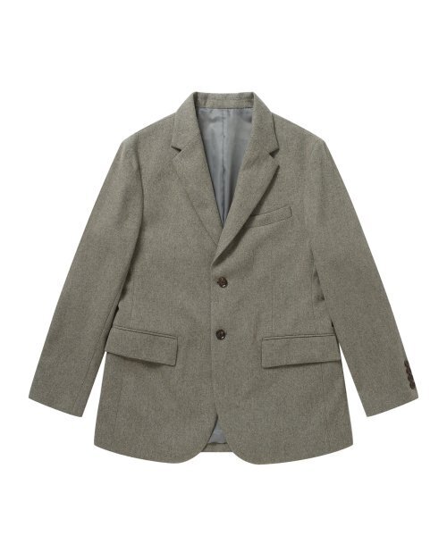 SOLEW(ソル)の「ウールツーボタンセットアップジャケット_グレー(テーラードジャケット・メンズ・その他・SMALL/MEDIUM/LARGE/X-LARGE)」の4枚目の写真