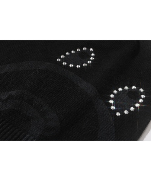 A BATHING APE（アベイシングエイプ）の「CRYSTAL SHARK KNIT CAP（ニットキャップ/ビーニー・メンズ・グレー/ブラック・FREE）」の5枚目の写真