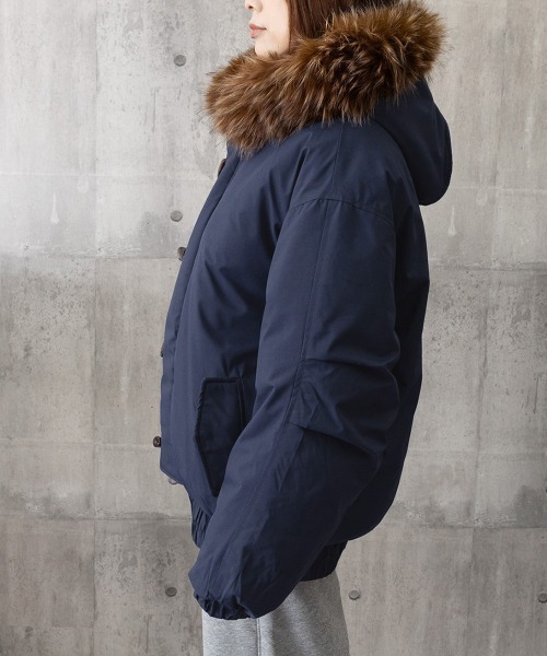 セール】トグルボタン中綿ジャケットファー襟コート（ダウンジャケット