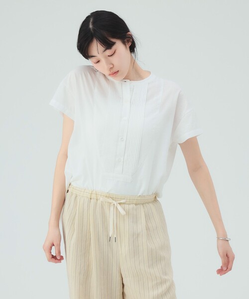 BEAMS HEART(ビームスハート)の「【7/2値下げ】ピンタック シャツ(シャツ/ブラウス・レディース・ブラウン系その他3/ブラック/オフホワイト・FREE)」の15枚目の写真