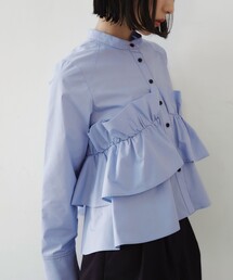 EMMEL REFINES（エメルリファインズ）の「<EMMEL REFINES>EM バンドカラー フリルシャツ（シャツ/ブラウス）」