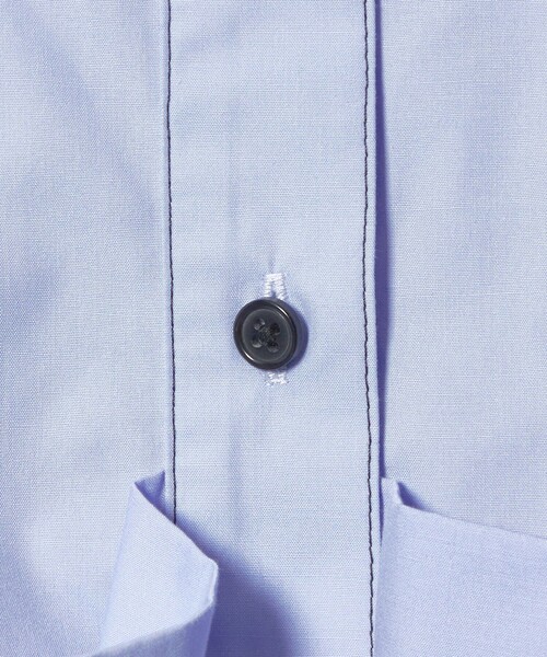 EMMEL REFINES（エメルリファインズ）の「＜EMMEL REFINES＞EM バンドカラー フリルシャツ（シャツ/ブラウス・レディース・ライトブルー/ホワイト・FREE）」の5枚目の写真