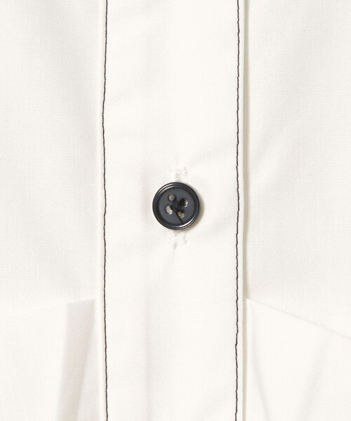 EMMEL REFINES（エメルリファインズ）の「＜EMMEL REFINES＞EM バンドカラー フリルシャツ（シャツ/ブラウス・レディース・ライトブルー/ホワイト・FREE）」の9枚目の写真