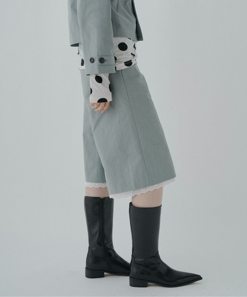 FEKETE(フェケテ)の「cotton lace half pants / レースハーフパンツ(その他パンツ・レディース・ネイビー/ミント・LARGE/MEDIUM/SMALL)」の1枚目の写真