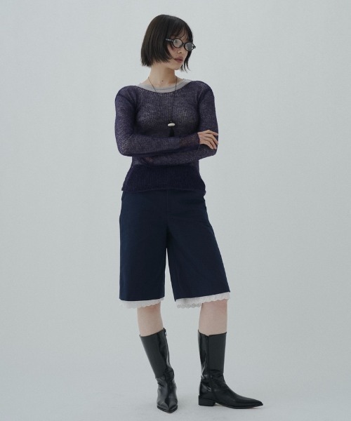 FEKETE(フェケテ)の「cotton lace half pants / レースハーフパンツ(その他パンツ・レディース・ネイビー/ミント・LARGE/MEDIUM/SMALL)」の21枚目の写真