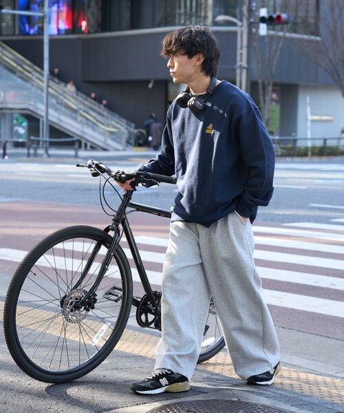 CIAOPANIC TYPY（チャオパニックティピー）の「【ユニセックス】犬刺繍ロゴプリントスウェット（スウェット・メンズ・ライトグレー/ネイビー/アイボリー/チャコールグレー・MEDIUM/LARGE）」の5枚目の写真